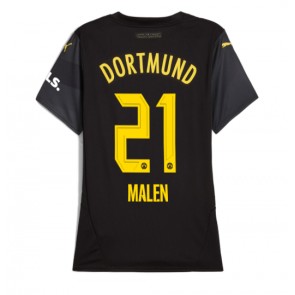 Borussia Dortmund Donyell Malen #21 Bortatröja Dam 2024-25 Kortärmad